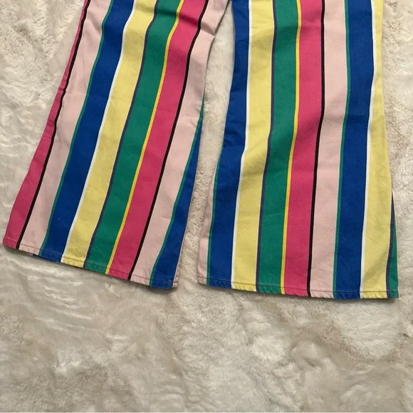 Wrangler Jeans Women 33 (33x30) Multicolor Striped Wanderer 622 High Rise Flare - Picture 6 of 8